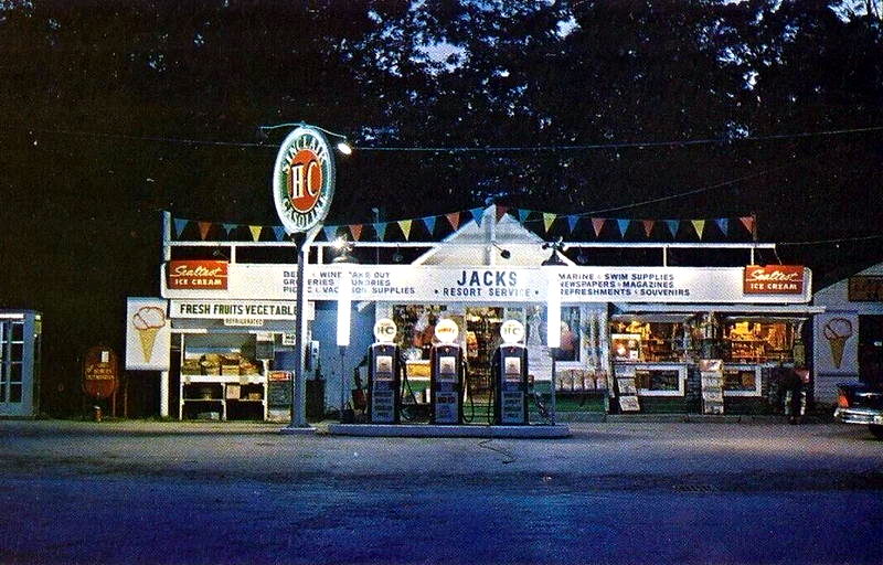 Jacks Resort Store - Old Postcard (newer photo)